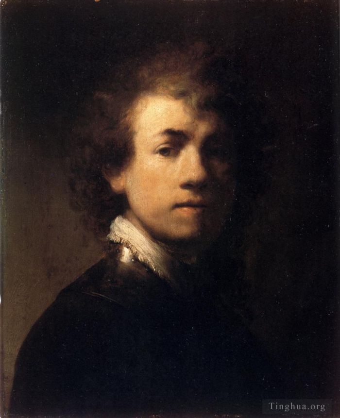 Rembrandt Ölgemälde - Selbstporträt im Kragen
