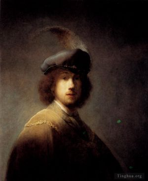 Rembrandt Werk - Selbstporträt mit Federhut