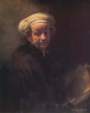 Rembrandt Werk - Selbstporträt als Apostel Paulus