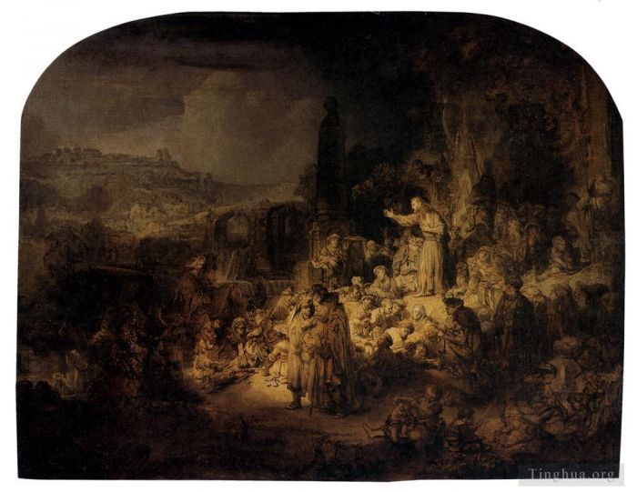 Rembrandt Ölgemälde - Johannes der Täufer predigt