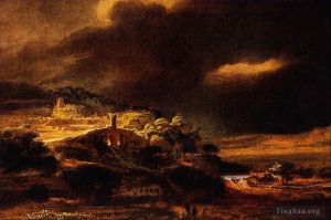 Rembrandt Werk - Stürmische Landschaft