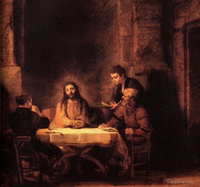 Rembrandt Ölgemälde - Abendessen in Emmaus