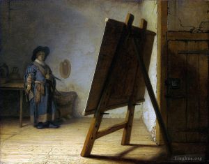 Rembrandt Werk - Der Künstler in seinem Atelier