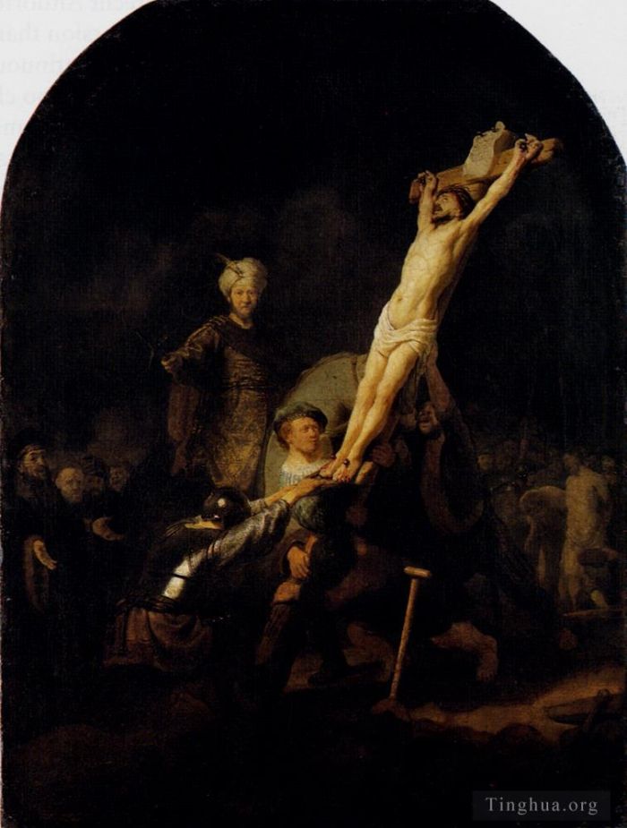 Rembrandt Ölgemälde - Die Erhebung des Kreuzes
