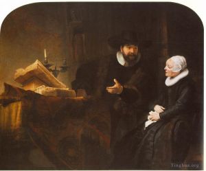 Rembrandt Werk - Der mennonitische Pfarrer Cornelis Claesz Anslo im Gespräch mit seiner Frau Aaltje