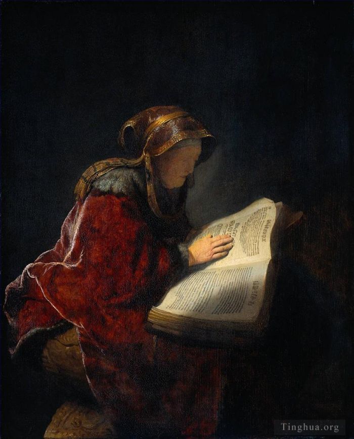 Rembrandt Ölgemälde - Die Prophetin Anna, bekannt als Mutter