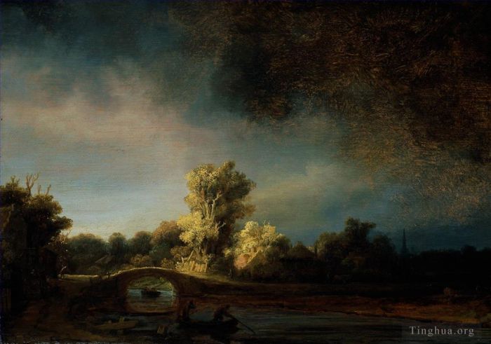 Rembrandt Ölgemälde - Die Steinbrücke 1638