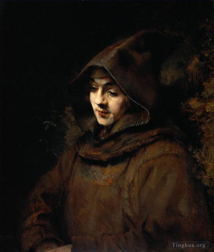 Rembrandt Ölgemälde - Titus van Rijn im Mönchsgewand