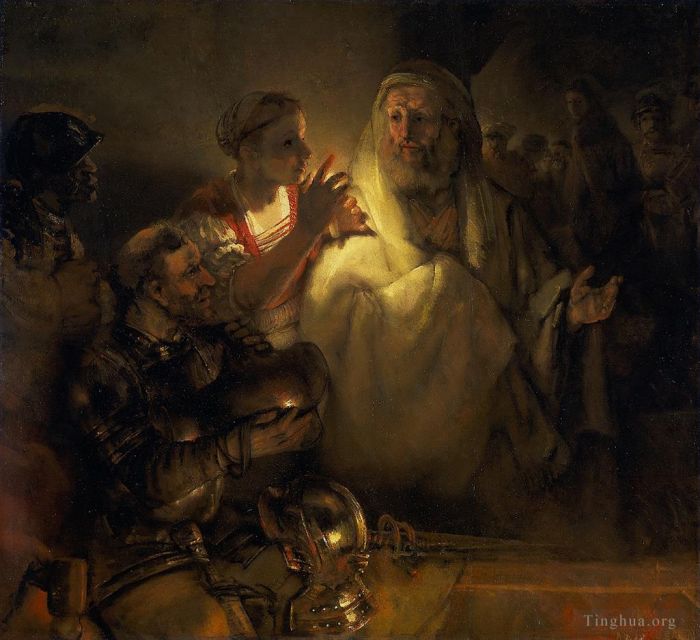 Rembrandt Ölgemälde - Die Leugnung von Peter 1660