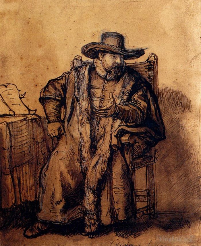 Rembrandt Andere Malerei - Porträt von Cornelis Claesz 1640