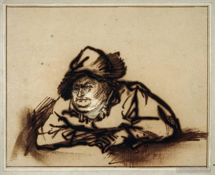 Rembrandt Andere Malerei - Porträt von Willem Bartholsz Ruyter