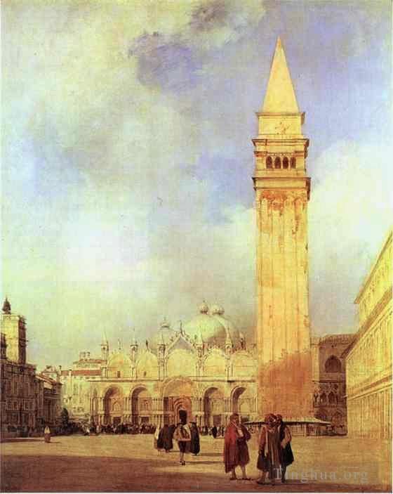 Richard Parkes Bonington Ölgemälde - Piazza San Marco Venedig