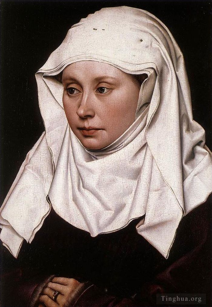 Robert Campin Ölgemälde - Porträt einer Frau 1430