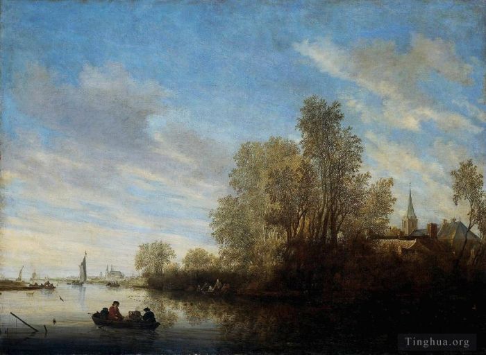 Salomon van Ruysdael Ölgemälde - 45Fluss