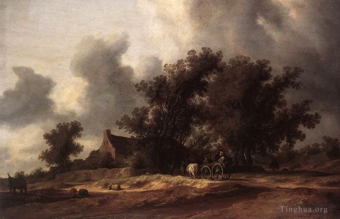 Salomon van Ruysdael Ölgemälde - Nach dem Regen
