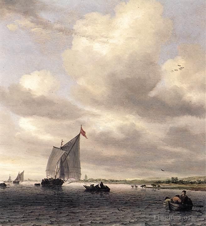 Salomon van Ruysdael Ölgemälde - Meereslandschaft