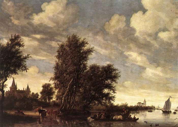 Salomon van Ruysdael Ölgemälde - Die Fähre
