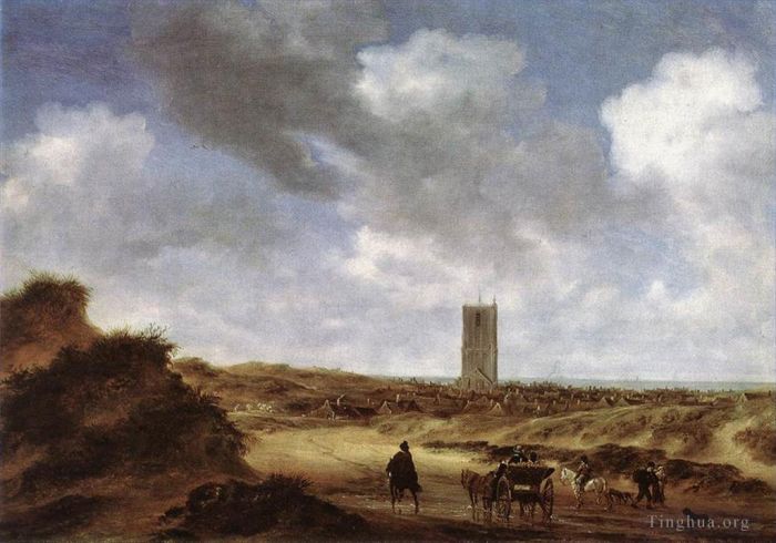 Salomon van Ruysdael Ölgemälde - Ansicht von Egmond aan Zee