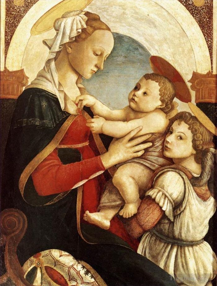 Sandro Botticelli Andere Malerei - Madonna und Kind mit einem Engel