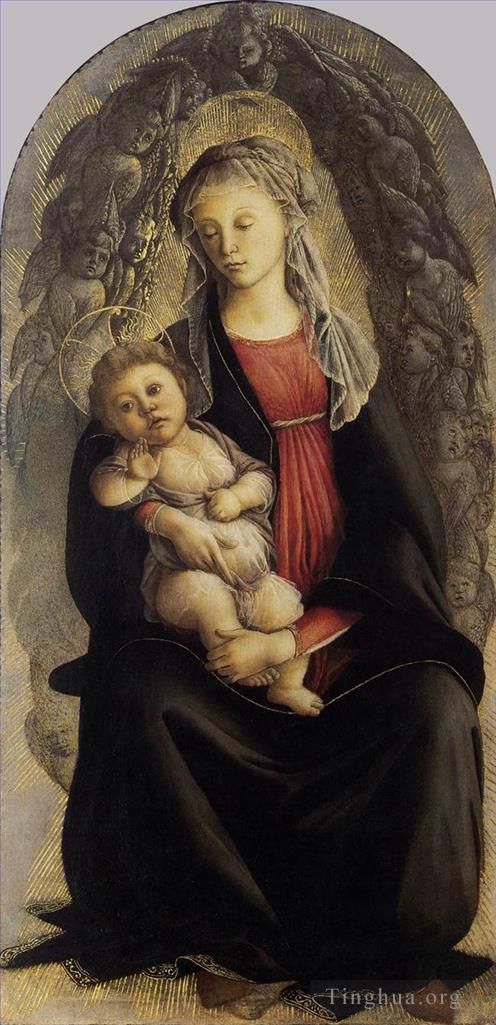 Sandro Botticelli Andere Malerei - Madonna in Herrlichkeit mit Seraphim