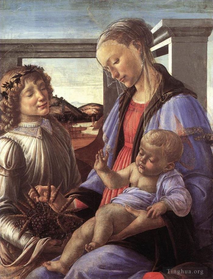 Sandro Botticelli Andere Malerei - Madonna und Kind mit einem Engel