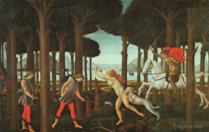 Sandro Botticelli Andere Malerei - Nastagio zuerst