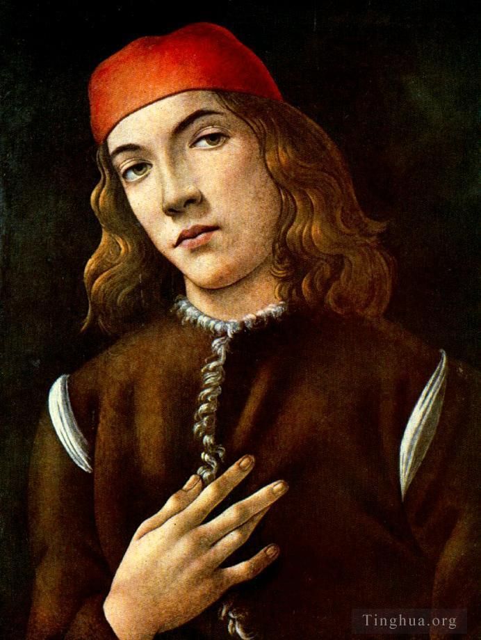 Sandro Botticelli Andere Malerei - Porträt eines jungen Mannes 1483
