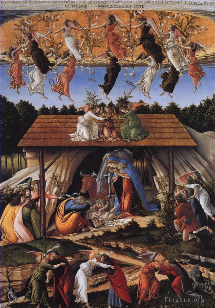 Sandro Botticelli Andere Malerei - Sandro Mystische Krippe