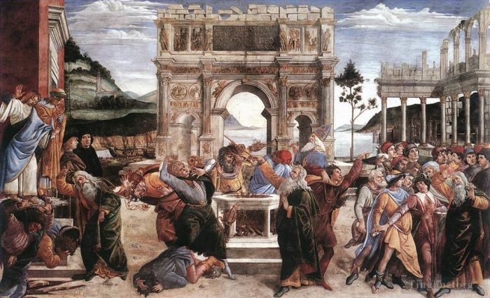 Sandro Botticelli Andere Malerei - Die Bestrafung Korahs