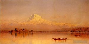 Sanford Robinson Gifford Werk - Mount Rainier Bucht von Tacoma