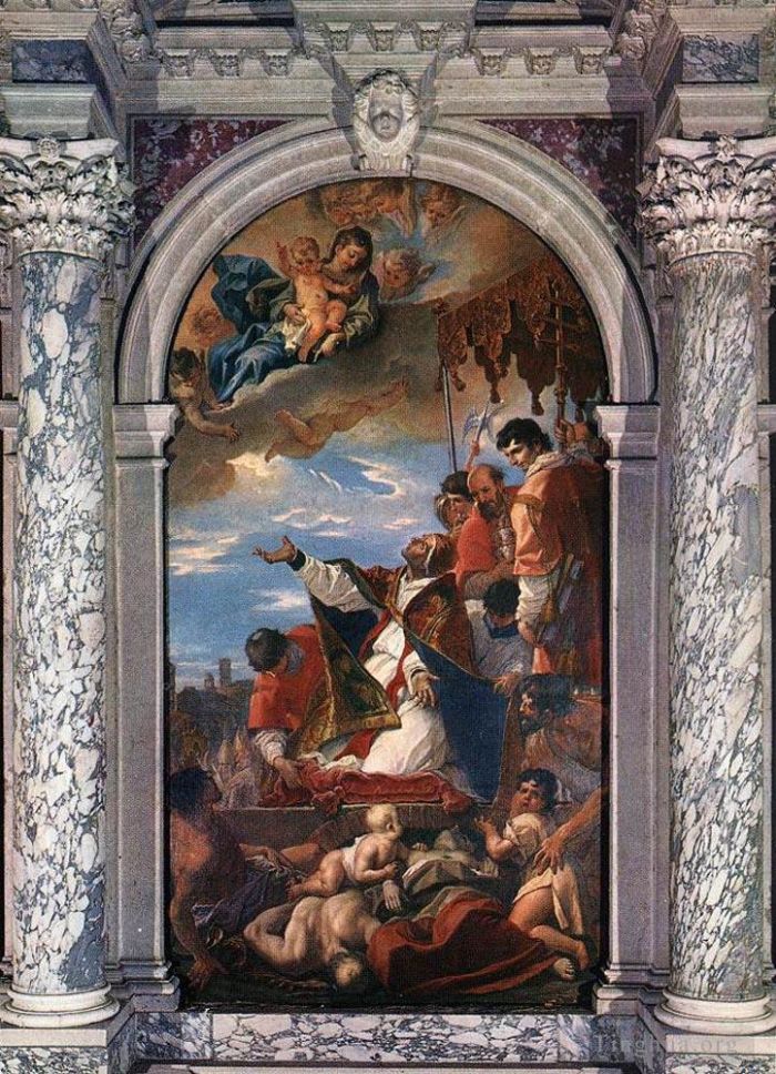 Sebastiano Ricci Ölgemälde - Altar des Heiligen Gregor des Großen
