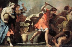 Sebastiano Ricci Werk - Moses verteidigt die Töchter Jethros