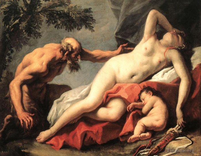 Sebastiano Ricci Ölgemälde - Venus und Satyr