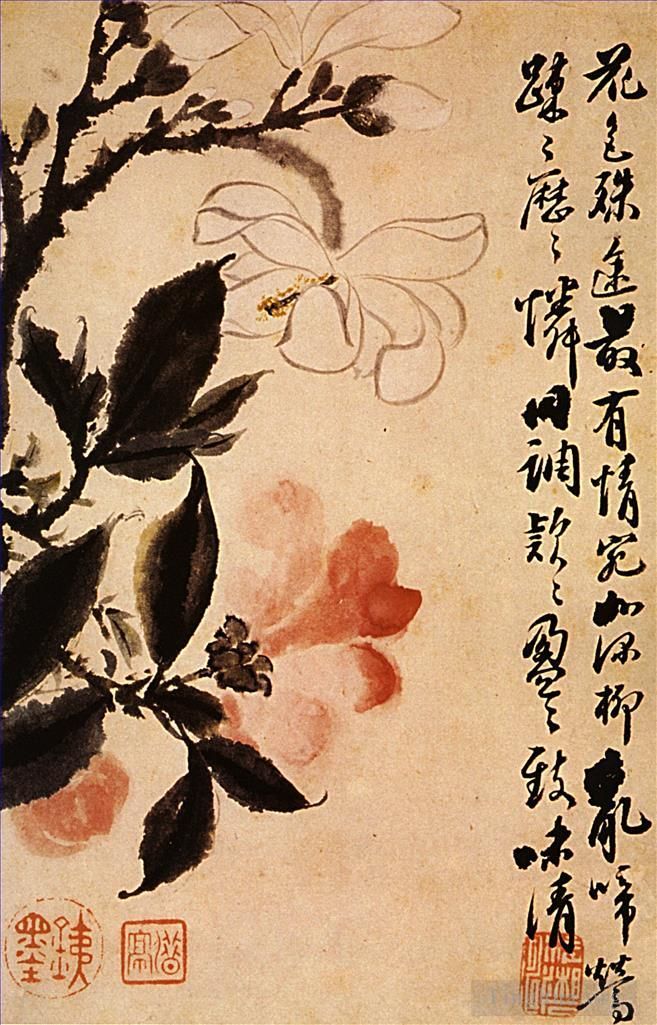 Shi Tao Chinesische Kunst - zwei Blumen im Gespräch 169