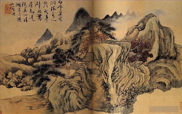 Shi Tao Chinesische Kunst - Herbst der Berg 169