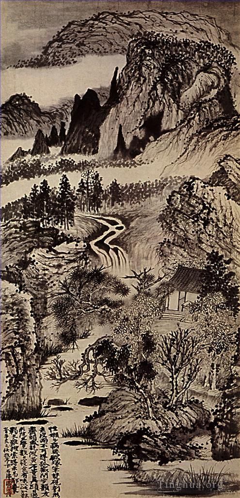 Shi Tao Chinesische Kunst - Jinting-Berge im Herbst 170
