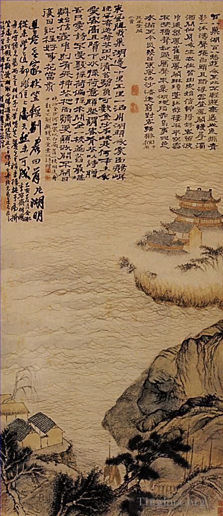 Shi Tao Chinesische Kunst - Der See cao 169