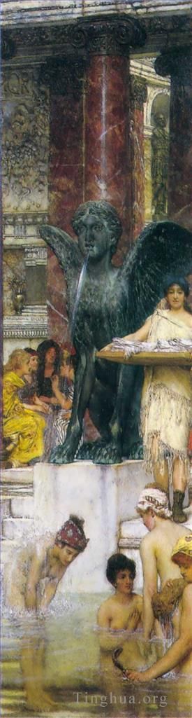 Sir Lawrence Alma-Tadema Ölgemälde - Ein Bad, ein antiker Brauch