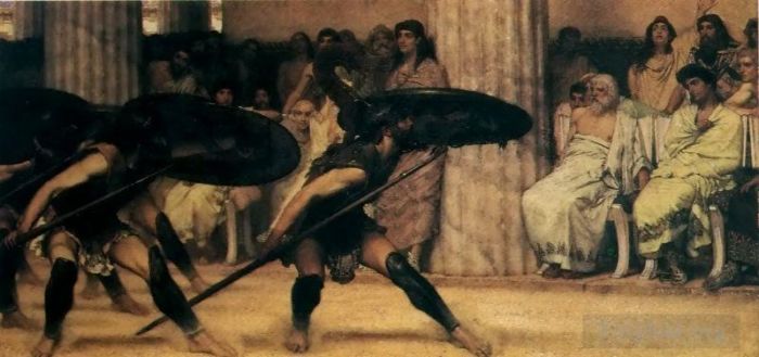 Sir Lawrence Alma-Tadema Ölgemälde - Ein Pyrrhustanz