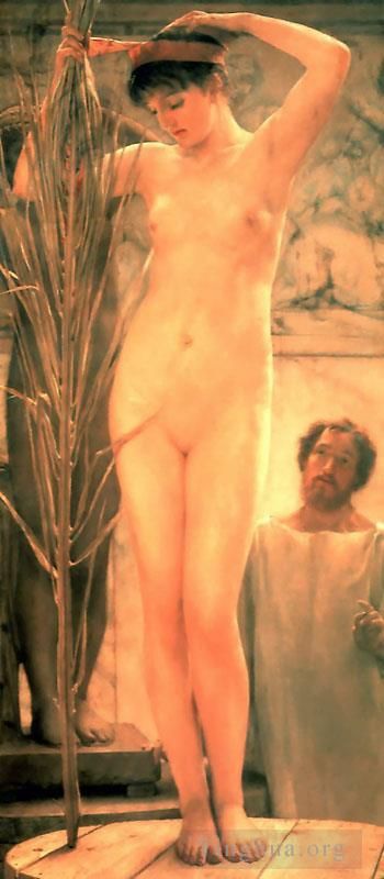 Sir Lawrence Alma-Tadema Ölgemälde - Ein Bildhauermodell
