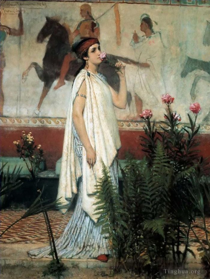 Sir Lawrence Alma-Tadema Ölgemälde - Eine griechische Frau
