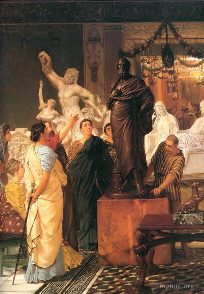 Sir Lawrence Alma-Tadema Ölgemälde - Eine Skulpturengalerie