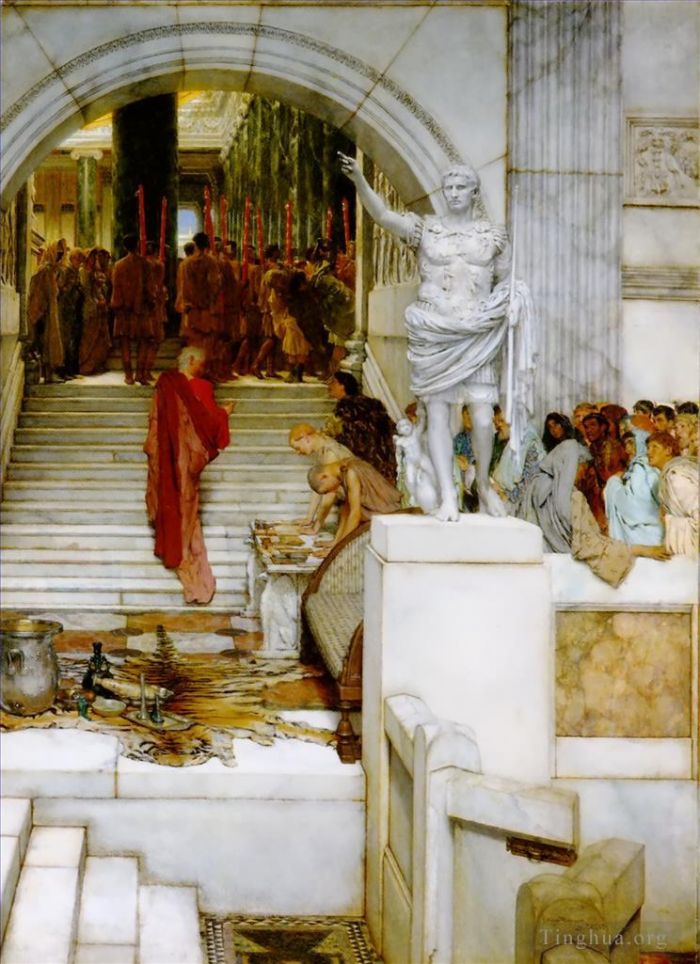 Sir Lawrence Alma-Tadema Ölgemälde - Nach dem Publikum