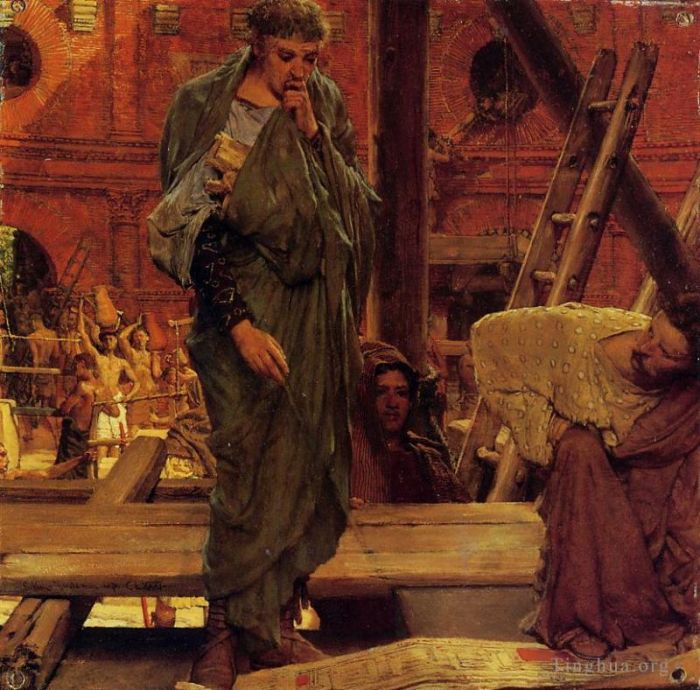 Sir Lawrence Alma-Tadema Ölgemälde - Architektur im antiken Rom
