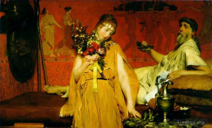 Sir Lawrence Alma-Tadema Ölgemälde - Zwischen Hoffnung und Angst
