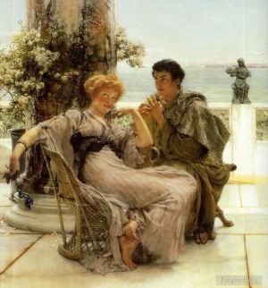 Sir Lawrence Alma-Tadema Werk - Umwerben Sie den Vorschlag