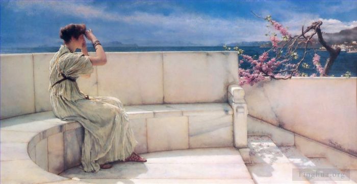 Sir Lawrence Alma-Tadema Ölgemälde - Erwartungen