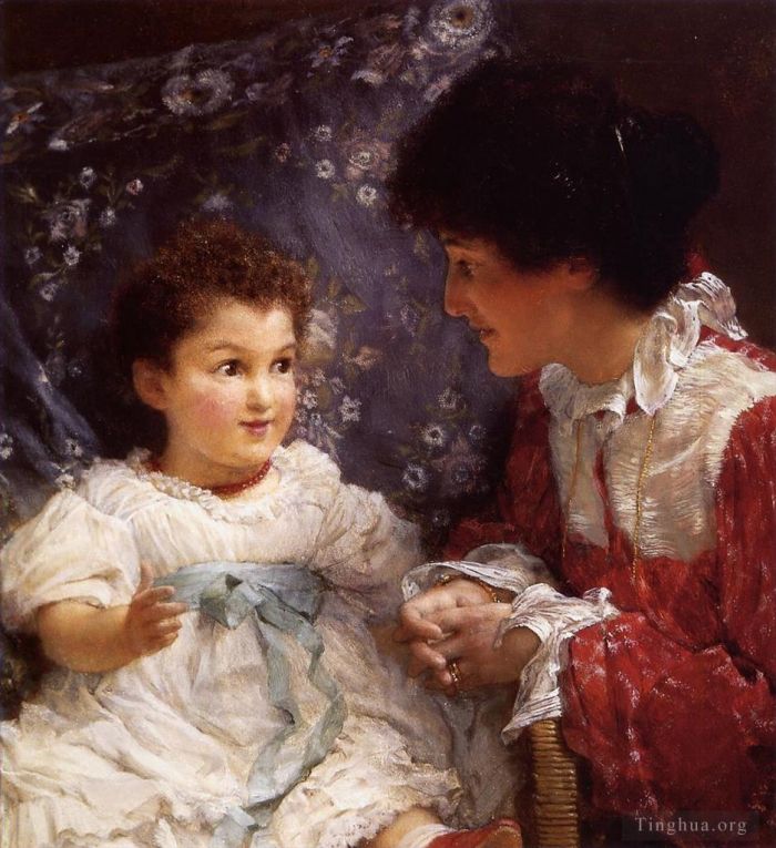Sir Lawrence Alma-Tadema Ölgemälde - Frau George Lewis und ihre Tochter Elizabeth