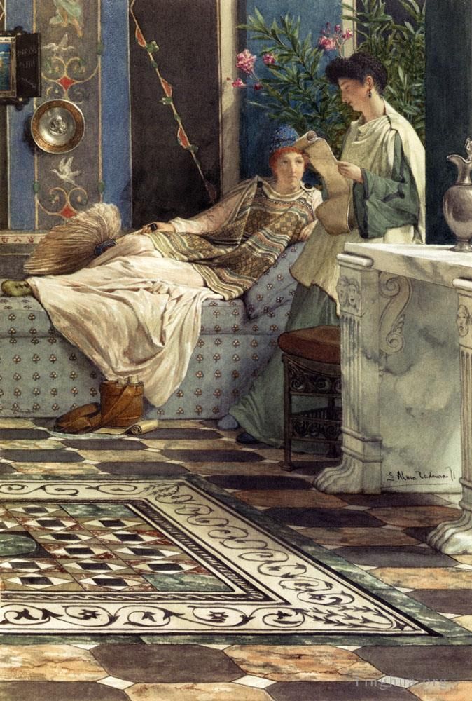Sir Lawrence Alma-Tadema Ölgemälde - Sir Lawrence aus „Abwesend“.