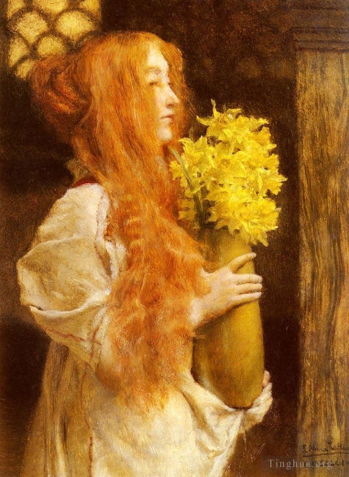 Sir Lawrence Alma-Tadema Ölgemälde - Frühlingsblumen